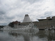 1-13-Glass sculpture and hot shop dome seen from outside the Glass Museum