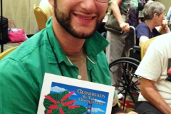 François Lambert with his invite to the 2015 Convention “Gesneriads by the Golden Gate” to be hosted by the San Francisco Gesneriad Society from June 30 to July 4 in Oakland, California
