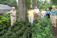 Don telling the group more about the specialty plants he grows