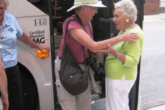 Joan Wood thanking Betty Walker, our tour guide for the day