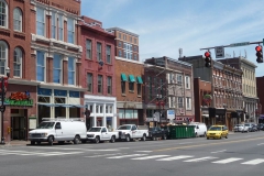 Broadway, busy with restaurants, stores, and honkytonks