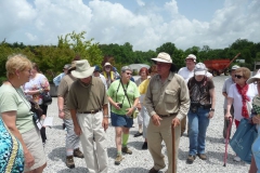 Don Shadow talking with the group while strolling through the nursery