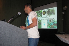 Wen Fang presenting a report on the GCC of China at the conservation meeting