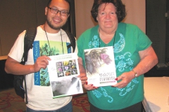 Wen Fang and Lacera DeWilde displaying the Chinese Gesneriad book