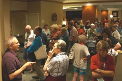 Group awaiting opening of plant sales