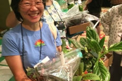 Lan Jiun Wu, Karyn Cichocki, and others waiting to pay for their purchases