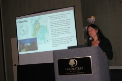 Laura Clavijo presenting her program on gesneriads in Colombia
