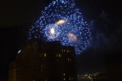 Fourth of July fireworks seen from the hotel