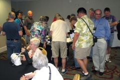 Silent Auction room busy just before closing time