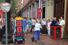 Group waiting to enter BB King’s Blues Club for dinner and entertainment