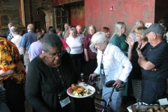 More socializing while in the buffet line