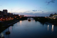 Nashville at night along the Cumberland River – we said good night and goodbye till next time