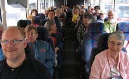 Group on the bus for the pre-convention trip Group on the bus for the pre-convention trip