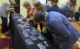 Making selections of giveaways at the GHA meeting