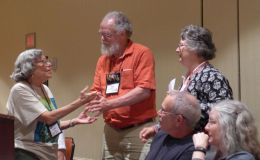 Carolyn Ripps presenting Bob & Dee Stewart the award for most seed donations in 2014 Carolyn Ripps presenting Bob & Dee Stewart the award for most seed donations in 2014