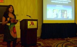 Laura Clavijo presenting her program on the genus Drymonia Laura Clavijo presenting her program on the genus Drymonia