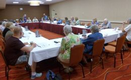 Board meeting with newly elected directors and officers