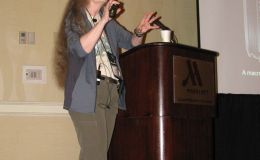 Julie Mavity-Hudson presenting her program on photography Julie Mavity-Hudson presenting her program on photography