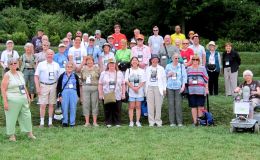 The group gathers outside the Conservatory The group gathers outside the Conservatory