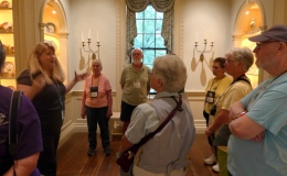 Docent discussing the history of the house
