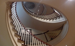 The main spiral staircase
