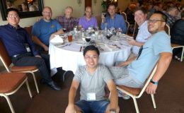 (from left) Fan Zhi-Wei, Winston Goretsky, Bill Price, Dave Zaitlin, Leonard Re, Jeremy Keene, Wen Fang and Hong Xin