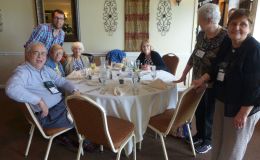 Mel Grice, Steve Kerr, Gussie Farrice, Fay Wagman, Barb Festenstein, Doris Brownlie and Sylvia Svitak