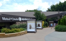 Main entrance to the zoo, home of Mutual of Omaha's Wild Kingdom