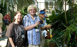 Jo Anne Martinez, Irina Nicholson (Hybrid Registrar), Mary Jo Modica in the conservatory