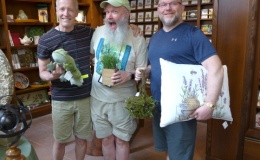 Bill Price, Bob Clark, Winston Goretsky (Second VP) in the gift shop