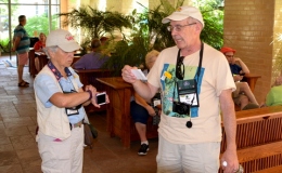 Susan Grose, Paul Susi (Awards Chairperson) and the group waiting for pick-up by the bus