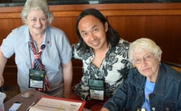 Convention Registrar Mary Helen Maran, Hector Wong, Fay Wagman Convention Registrar Mary Helen Maran, Hector Wong, Fay Wagman