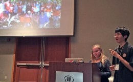 Students Annika Goldman and Hiroki Nagao presenting "Cuba Expedition 2017" Students Annika Goldman and Hiroki Nagao presenting "Cuba Expedition 2017"