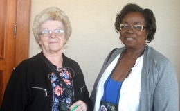 Kathy Spissman (Corresponding Secretary) and Johnnie Berry