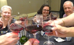A banquet toast!Doris Brownlie, Deanna Belli, Bill Price and others