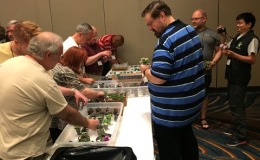 Selecting mini AV door prizes provided by Jeff Jackson
