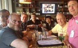 Winston Gorestsky, Leonard Re, Stephen Maciejewski, Randy Deutsch, Qiu Zhi-Jing, Bill Price and Tom Bruning at Nosh
