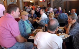 Tom Bruning table-hopping to see everyone