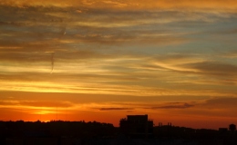 An Omaha sunset view from the hotel