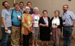 Hard-working Omaha Chapter members: Brandon Erikson, Randy Deutsch, Brent Ruttman, Loris Purtzer, Tom Bruning,    Bonnie Bake, Linda Hall, Anne Vidaver and Scott Evans