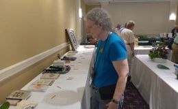 Julie Mavity-Hudson in the silent auction room Julie Mavity-Hudson in the silent auction room