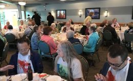 Socializing at the Dolphin Restaurant Socializing at the Dolphin Restaurant