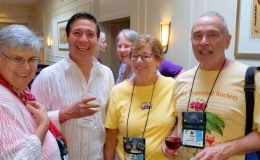 Elizabeth Varley, Francisco Correa, Molly Schneider and Paul Susi at the Host Chapter Social
