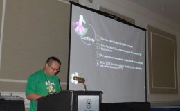 Wen Fang presenting on conservation efforts in China