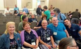 Long Island Chapter members at GHA meeting (left to right, Rosemary Platz, Marilyn Heinrich, Paul Susi, Ray Coyle and Jeremy Stevens)