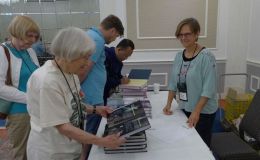 Mary Jo Modica helping with the China book sales