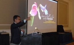 Student Martin Siaw from China presenting  “How to Fall in Love with Gesneriads”