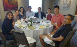Lawrenceville students enjoying lunch with their parents