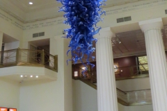 Chihuly glass sculpture in the museum lobby