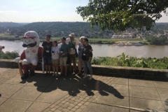 Small group at Eden Park overlook of Ohio River